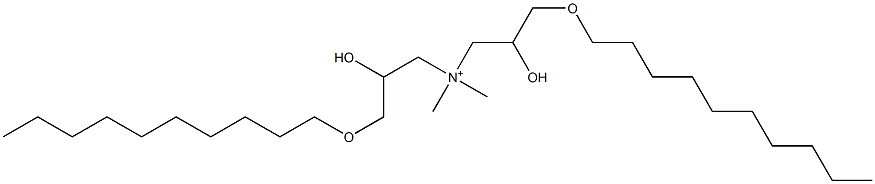 3-Decyloxy-N-(3-decyloxy-2-hydroxypropyl)-2-hydroxy-N,N-dimethyl-1-propanaminium Struktur
