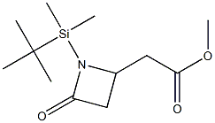 [1-(tert-Butyldimethylsilyl)-4-oxoazetidin-2-yl]acetic acid methyl ester Structure