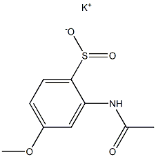 2-(アセチルアミノ)-4-メトキシベンゼンスルフィン酸カリウム 化学構造式