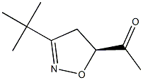 (5S)-5-アセチル-3-tert-ブチル-2-イソオキサゾリン 化学構造式