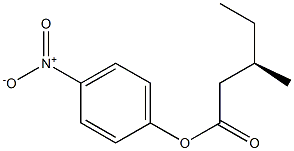 [R,(-)]-3-Methylvaleric acid p-nitrophenyl ester Struktur