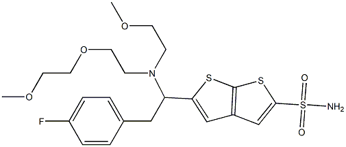 5-[2-(4-Fluorophenyl)-1-[N-(2-methoxyethyl)-N-[2-(2-methoxyethoxy)ethyl]amino]ethyl]thieno[2,3-b]thiophene-2-sulfonamide