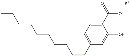 4-Decyl-2-hydroxybenzoic acid potassium salt Struktur