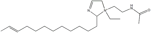1-[2-(アセチルアミノ)エチル]-2-(10-ドデセニル)-1-エチル-3-イミダゾリン-1-イウム 化学構造式