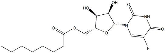 5-フルオロ-5'-O-オクタノイルウリジン 化学構造式