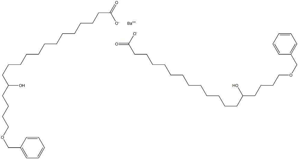 Bis(18-benzyloxy-14-hydroxystearic acid)barium salt Structure