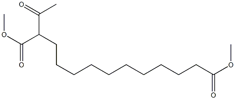 2-アセチルトリデカン二酸ジメチル 化学構造式