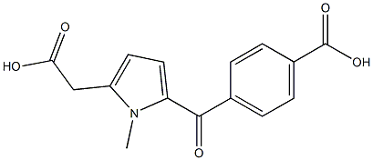 [5-(4-Carboxybenzoyl)-1-methyl-1H-pyrrol-2-yl]acetic acid 结构式