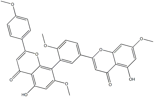 2-[3-[2-(4-Methoxyphenyl)-5-hydroxy-7-methoxy-4-oxo-4H-1-benzopyran-8-yl]-4-methoxyphenyl]-5-hydroxy-7-methoxy-4H-1-benzopyran-4-one|