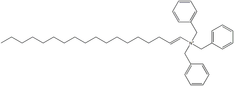 (1-Octadecenyl)tribenzylaminium Structure