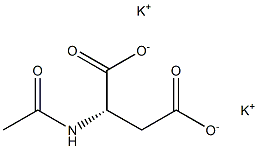 (S)-2-アセチルアミノブタン二酸ジカリウム 化学構造式