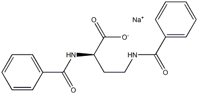 [R,(+)]-2,4-Bis(benzoylamino)butyric acid sodium salt Structure
