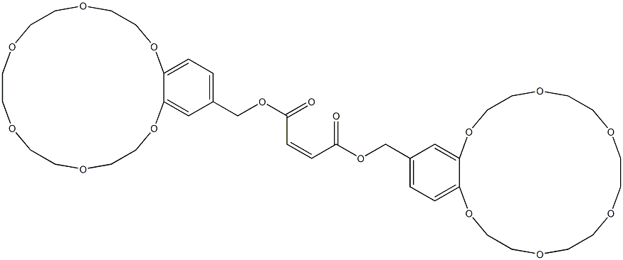 Maleic acid bis[(2,3,5,6,8,9,11,12,14,15-decahydro-1,4,7,10,13,16-benzohexaoxacyclooctadecin)-18-ylmethyl] ester Struktur