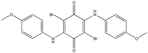 2,5-Bis(4-methoxyanilino)-3,6-dibromo-p-benzoquinone Structure