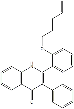 2-[2-(4-Pentenyloxy)phenyl]-3-phenylquinolin-4(1H)-one Structure
