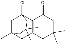 1,2,5,6,7,8,9,10-Octahydro-2,2,7,7,9-pentamethyl-5-chloro-5,9-methanobenzocycloocten-4(3H)-one Structure