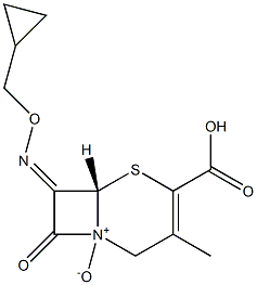 7-[(Z)-(Cyclopropylmethoxy)imino]-3-methyl-4-carboxycepham-3-ene 1-oxide Structure