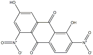 1,7-Dihydroxy-2,5-dinitroanthraquinone Structure