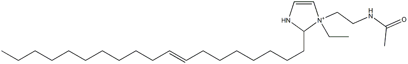 1-[2-(Acetylamino)ethyl]-1-ethyl-2-(8-nonadecenyl)-4-imidazoline-1-ium Structure