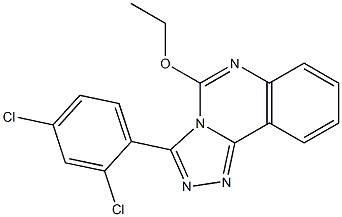 3-(2,4-ジクロロフェニル)-5-エトキシ-1,2,4-トリアゾロ[4,3-c]キナゾリン 化学構造式