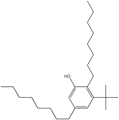 3-tert-Butyl-2,5-dioctylphenol Struktur