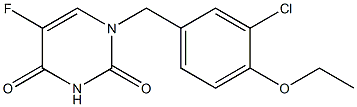 1-(3-Chloro-4-ethoxybenzyl)-5-fluorouracil 结构式