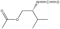 (-)-酢酸(R)-2-イソシアナト-3-メチルブチル 化学構造式