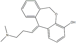 (E)-11-[3-(ジメチルアミノ)プロピリデン]-6,11-ジヒドロジベンゾ[b,e]オキセピン-4-オール 化学構造式