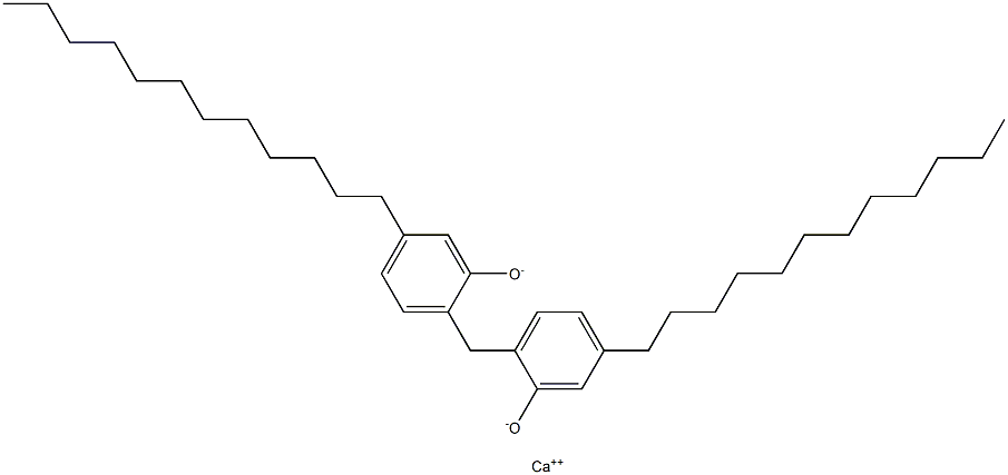 Calcium 2,2'-methylenebis(5-dodecylphenoxide) Structure