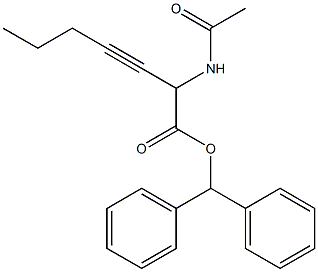 2-Acetylamino-3-heptynoic acid diphenylmethyl ester