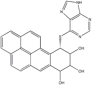 (10S)-10-(9H-Purin-6-ylthio)-7,8,9,10-tetrahydrobenzo[a]pyrene-7,8,9-triol Struktur