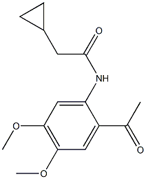 N-(2-Acetyl-4,5-dimethoxyphenyl)cyclopropylacetamide Struktur