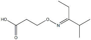 3-[(E)-1-エチル-2-メチルプロピリデンアミノオキシ]プロピオン酸 化学構造式