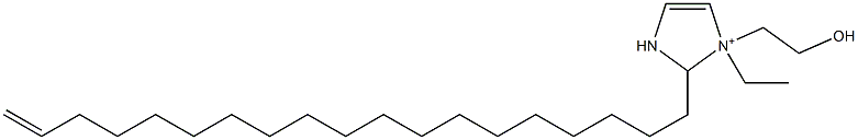 1-Ethyl-1-(2-hydroxyethyl)-2-(18-nonadecenyl)-4-imidazoline-1-ium Struktur