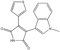 3-(3-Thienyl)-4-(1-methyl-1H-indole-3-yl)-3-pyrroline-2,5-dione Struktur