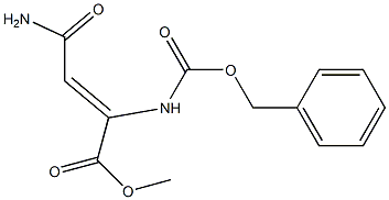 (Z)-2-[(Benzyloxycarbonyl)amino]-3-carbamoylpropenoic acid methyl ester Structure