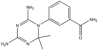 3-[(4,6-Diamino-1,2-dihydro-2,2-dimethyl-1,3,5-triazin)-1-yl]benzamide Struktur