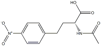 [R,(-)]-2-アセチルアミノ-4-(p-ニトロフェニル)酪酸 化学構造式
