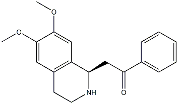 (1R)-1-[(Phenyl)carbonylmethyl]-6,7-dimethoxy-1,2,3,4-tetrahydroisoquinoline Structure