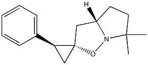 (2S,3aS,2'S)-6,6-Dimethyl-2'-phenyl-3a,4,5,6-tetrahydrospiro[pyrrolo[1,2-b]isoxazole-2(3H),1'-cyclopropane] Struktur