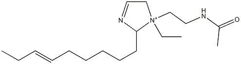 1-[2-(Acetylamino)ethyl]-1-ethyl-2-(6-nonenyl)-3-imidazoline-1-ium 结构式