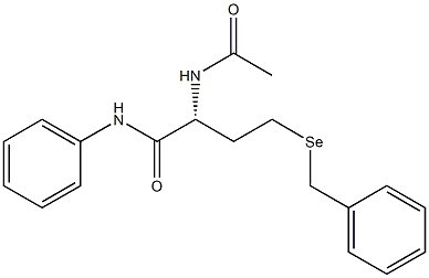[R,(+)]-2-Acetylamino-4-(benzylseleno)-N-phenylbutyramide Structure