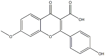 7-Methoxy-2-[4-hydroxyphenyl]-4-oxo-4H-1-benzopyran-3-carboxylic acid Structure