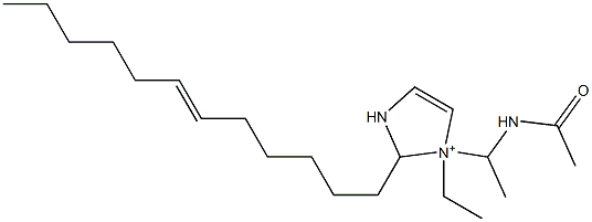 1-[1-(Acetylamino)ethyl]-2-(6-dodecenyl)-1-ethyl-4-imidazoline-1-ium 结构式