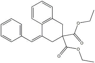(Z)-4-Benzylidenetetralin-2,2-dicarboxylic acid diethyl ester Struktur