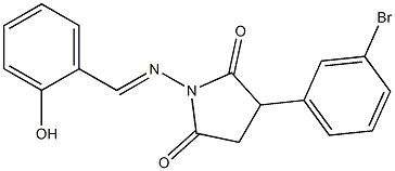 2-(m-Bromophenyl)-N-(o-hydroxybenzylideneamino)succinimide|