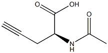 [S,(+)]-2-アセチルアミノ-4-ペンチン酸 化学構造式