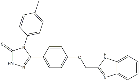5-[4-[(1H-ベンゾイミダゾール-2-イル)メトキシ]フェニル]-4-(p-トルイル)-2H-1,2,4-トリアゾール-3(4H)-チオン 化学構造式