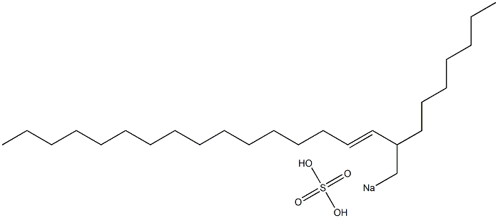 Sulfuric acid 2-heptyl-3-octadecenyl=sodium ester salt Structure