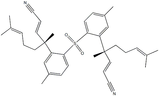 [(1R)-1,5-Dimethyl-1-(2-cyanoethenyl)-4-hexenyl](4-methylphenyl) sulfone Structure